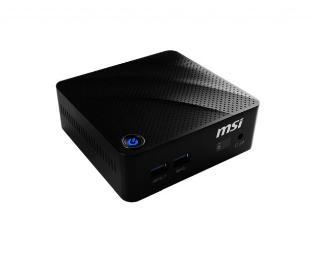 Настолен компютър MSI CUBI N JSL-043EU, Intel Celeron N4500 (2C, up to 2.80 GHz), 65W, Air cooling, M.2 SATA 128GB SSD, 4GB DDR4 2933MHz SO-DIMM (1slot free), Up to 16 GB, 802.11 AX, BT 5.1, Windows 11 Pro, 12IN1, 116 x 112 x 50.47 mm, 0.50 kg, VESA 