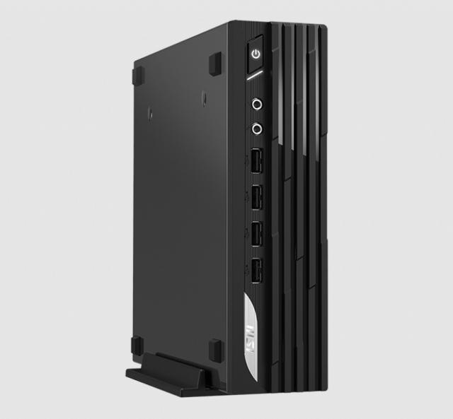 Настолен компютър MSI PRO DP21 11MA-095EU, Compact DT 2.3 Liter, COM port, Intel Pentium Gold G6405 (2C/4T, 4.10 GHz, 4MB), RAM 4GB (2x SO-DIMM up to 64GB), 128GB SSD M.2 SATA, 2x 2.5" FREE, Wi-Fi 5, BT 5, Windows 11 PRO, Easily upgrade, 204x208mm, 1