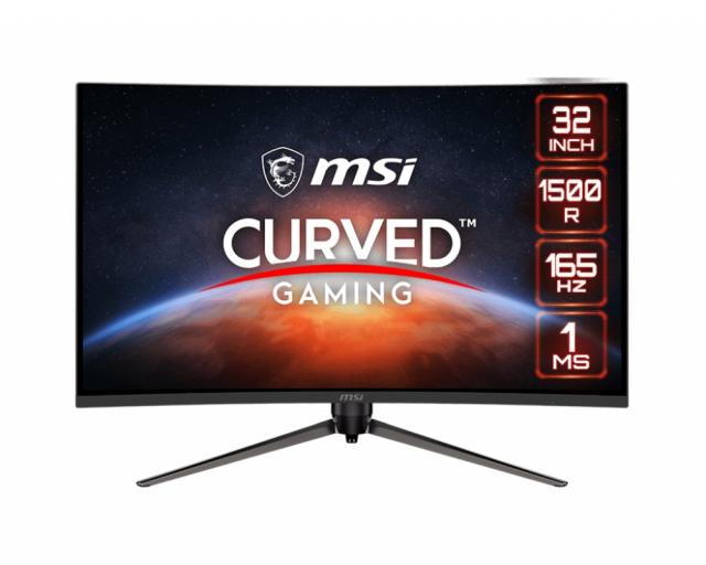 Монитор MSI Optix AG321CQR, 31.5", 165Hz, VA, WQHD 2560x1440, CURVED 1500R, AG, 97.59% DCI-P3, AMD FreeSync Premium, Anti-Flicker, LBL, Mystic Light, Contrast 3000:1, 1x DP(1.2a), 1x HDMI (2.0b), HEIGHT Adj. 90mm, Frameless, VESA75, CONSOLE MODE, 9S6