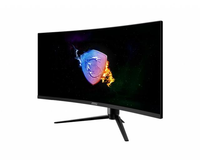 Монитор MSI Optix MAG342CQR, 34", 144Hz, 1ms, VA, 3440x1440 UWQHD, 21:9, AG, Curve 1500R, Night Vision, Anti-Flicker, Adaptive-Sync, 300 cd/m2, Contrast 4000:1, 2x HDMI (2.0), DP 1.4, Height Adj 90mm, Tilt, Swivel, Pivot, Frameless, VESA75, 9S6-3DB65
