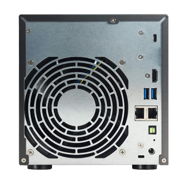 Мрежов сторидж Asustor AS6404T, 4-Bay NAS, Intel Apollo Lake Quad-Core Intel  J3455 up to 2.3 GHz, 8 GB SO-DIMM DDR3L, GbE x 2, USB 3.0 x 4 (Type A x3, Type C x1), WOW (Wake on WAN), WOL, System Sleep Mode, AES-NI hardware encryption, with lockable t