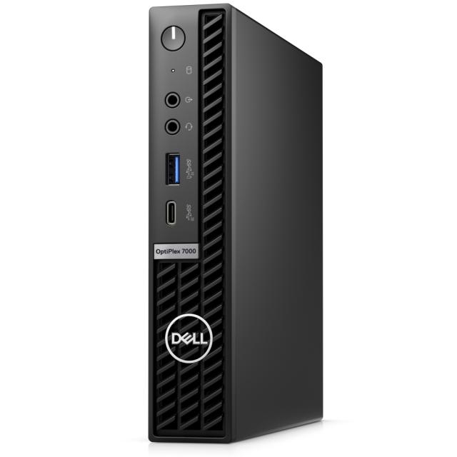 Настолен компютър Dell OptiPlex 7000 MFF, Intel Core i7-12700 (12 Cores/25MB/2.1GHz to 4.9GHz), 16GB (1x16GB) DDR4, 256GB SSD PCIe M.2, Intel UHD 770, WiFi+BT,Keyboard&Mouse, Ubunto, 3Y BOS