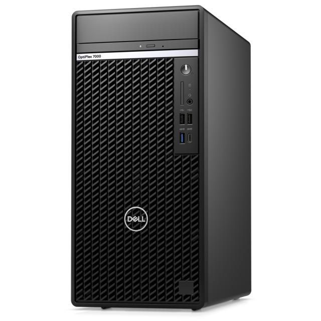 Настолен компютър Dell OptiPlex 7000 MT, Intel Core i7-12700 (12Cores/25MB/2.1GHz to 4.9GHz), 16GB (2x8GB) DDR5, 512GB PCIe NVMe SSD, Intel Integrated Graphics, DVD+/-RW, WiFi, BT, K&M, Ubunto, 3Y Pro S