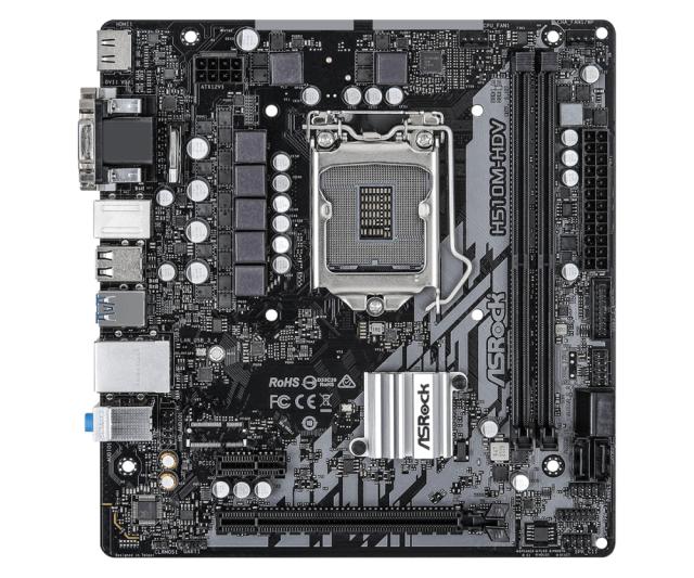 Дънна платка ASRock B560M-HDV R2.0, B560, LGA1200, 2 x DDR4, (DP&HDMI&VGA), PCI-E 4.0, 4x SATA 6Gb/s, 1x M.2, 1 x USB 3.2 Gen1, Micro ATX