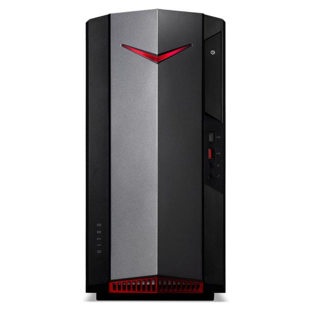 Настолен компютър Acer Nitro N50-640, Intel Core i5-12400F (up to 4.4GHz,18MB), 8GB DDR4(max.32GB 2666MHz), 512GB SSD PCI-e, M.2 slot free, no DVD, NVIDIA GeForce GTX1650 4GB GDDR5, 2*USB 2.0, 6*USB 3.2, 5*Audio jack, GLAN,WiFi  AX & BT5.0, 500W, No 