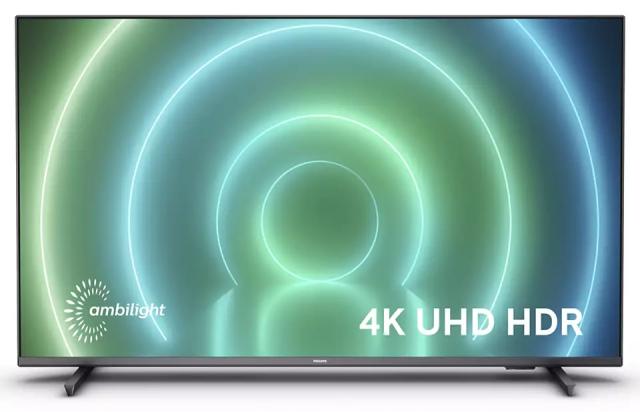 Телевизор Philips 50PUS7906/12, 50" UHD 4K LED 3840x2160, DVB-T2/C/S2, Ambilight 3, HDR10+, HLG, Android 10, 60Hz, BT 5.0, HDMI 2.1 VRR, ARC, USB, Cl+, 802.11n, Lan, 20W RMS, Borderless design, Black+Sunne ET TV Bracket, 37"-70", max 35kg, max. VESA 