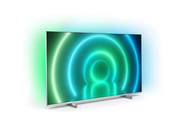 Телевизор Philips 55PUS7956/12, 55" UHD 4K LED 3840x2160, DVB-T2/C/S2, Ambilight 3, HDR10+, HLG, Android 10, 60Hz, BT 5.0, HDMI 2.1 VRR, ARC, USB, Cl+, 802.11n, Lan, 20W RMS, Borderless design, Silver+Sunne ET TV Bracket, 37"-70", max 35kg, max. VESA