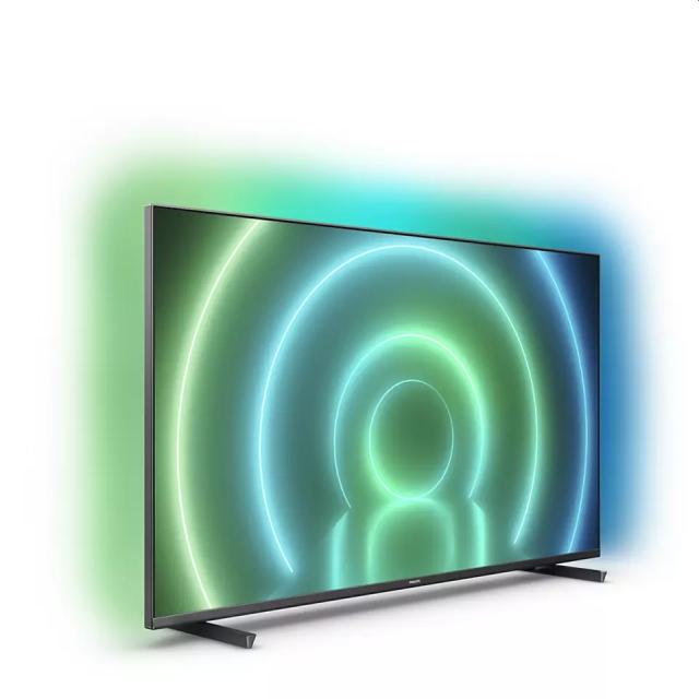 Телевизор Philips 55PUS7906/12, 55" UHD 4K LED 3840x2160, DVB-T2/C/S2, Ambilight 3, HDR10+, HLG, Android 10, 60Hz, BT 5.0, HDMI 2.1 VRR, ARC, USB, Cl+, 802.11n, Lan, 20W RMS, Borderless design, Black+Sunne ET TV Bracket, 37"-70", max 35kg, max. VESA 