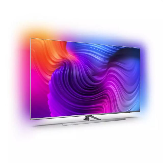 Телевизор Philips 58PUS8506/12, 58" THE ONE, UHD 4K LED 3840x2160, DVB-T2/C/S2, Ambilight 3, HDR10+, HLG, 60Hz, 16GB, BT 4.2, HDMI, USB, Cl+, 802.11ac, Lan, 20W RMS, Swivel Stand, Silver+Sunne ET TV Bracket, 37"-70", max 35kg, max. VESA 600x400, Tilt