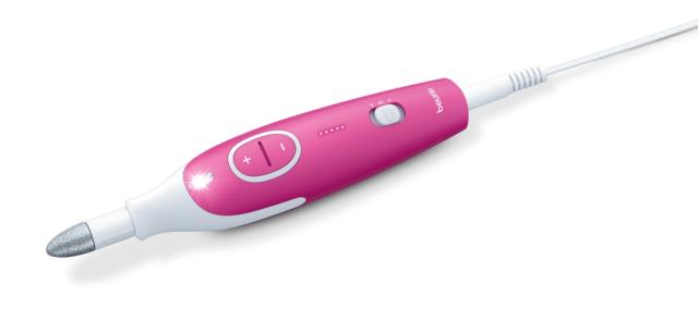 Комплект за маникюр/педикюр Beurer MP 44  Manicure / pedicure set; Includes Nail care set, 7 attachments; adjustable speed; Individually adjustable intensity from 0 to 15, left/right rotation; Magic LED display; LED light, Protective cap, storage bag