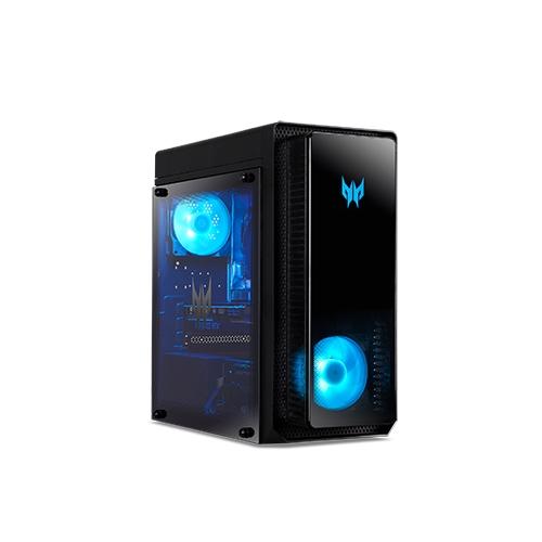 Настолен компютър Acer Predator PO3-640, Core i7-12700F (up to 4.9GHz, 25MB), 16GB DDR4 (max.64GB 2666MHz), 512GB SSD PCIe, M.2 slot free, no DVD, GeForce RTX 3070 8GB GDDR6, 2*USB 2.0, 6*USB 3.2, 5*Audio jack, GLAN, WiFi 6 & BT5.1, 500W, Tempered Gl