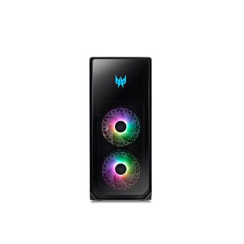 Настолен компютър Acer Predator PO5-640, Core i7-12700 (2.10GHz up to 4.90GHz, 25MB), 2*8G DDR5 4800MHz, 1024GB PCIe SSD, M.2 slot free, GeForce RTX 3070 8GB GDDR6, 4*USB 2.0, 4*USB 3.2, 5*Audio jack, WIFI 6E, BT 5.0, 800W, Liquid Cooling, Tempered G