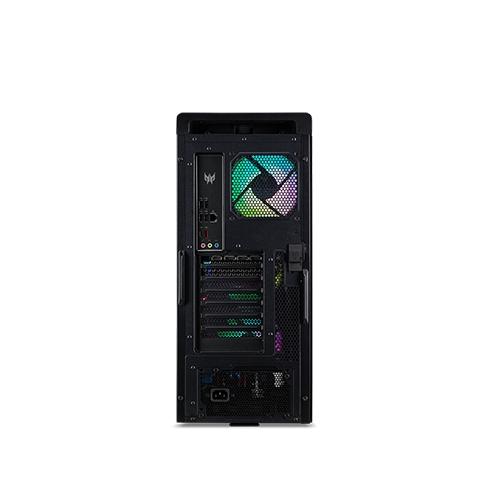 Настолен компютър Acer Predator PO5-640, Core i7-12700 (2.10GHz up to 4.90GHz, 25MB), 2*8G DDR5 4800MHz, 1024GB PCIe SSD, M.2 slot free, GeForce RTX 3070 8GB GDDR6, 4*USB 2.0, 4*USB 3.2, 5*Audio jack, WIFI 6E, BT 5.0, 800W, Liquid Cooling, Tempered G