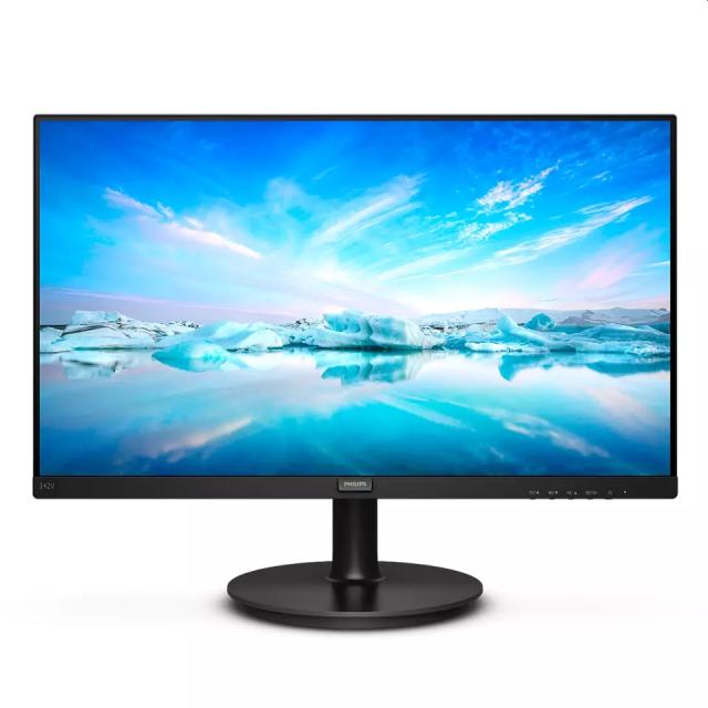 Монитор Philips 242V8A, 23.8" IPS WLED, 1920x1080@75Hz, 4ms GtG, 250cd/m2, 1000:1, Mega Infinity DCR, Adaptive Sync, FlickerFree, Low Blue Mode, 2Wx2, Tilt, D-SUB, HDMI, DP