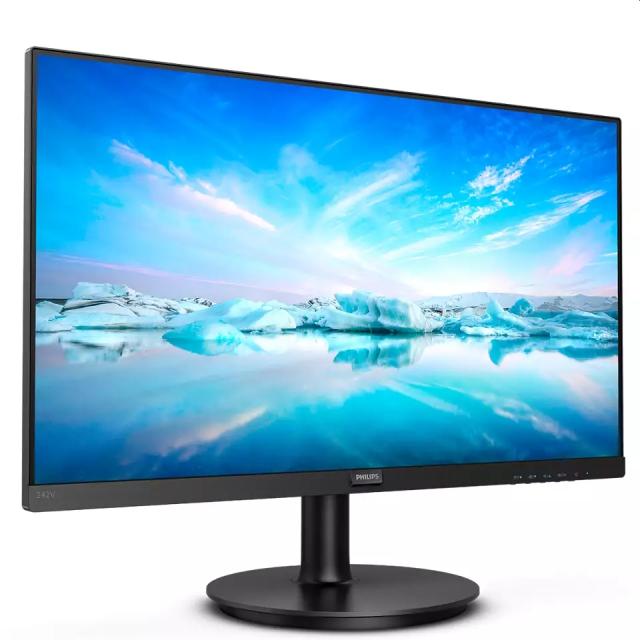 Монитор Philips 242V8A, 23.8" IPS WLED, 1920x1080@75Hz, 4ms GtG, 250cd/m2, 1000:1, Mega Infinity DCR, Adaptive Sync, FlickerFree, Low Blue Mode, 2Wx2, Tilt, D-SUB, HDMI, DP