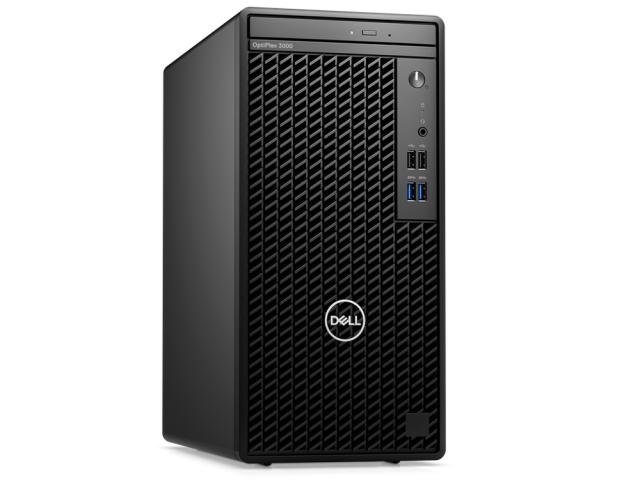 Настолен компютър Dell OptiPlex 3000 Tower, Intel Core i5-12600 (18M Cache, up to 4.8GHz), 8GB (1x8GB) DDR4, 256GB SSD PCIe M.2, AMD Radeon 550, Wi-Fi 6+ BT 5.1, Keyboard&Mouse, Windows 11 Pro, 3Y Basic Onsite