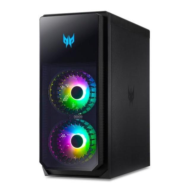 Настолен компютър Acer Predator PO7-640, Intel Core i7-12700K (2.70GHz up to 5.00GHz, 25MB), 2*8G DDR5 4800MHz DDR5,1024GB PCIe SSD, M.2 slot free, GeForce RTX 3080 10GB GDDR6, 4*USB 2.0, 4*USB 3.2, 5*Audio jack, WIFI 6E, BT 5.0, 800W, Liquid Cooling