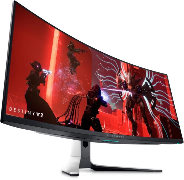 Монитор Dell Alienware AW3423DW, 34" QD-OLED CURVED Anti-reflective, 0.1ms GtG, NVIDIA G-SYNC, 1000 cd/m2, 21:9 QHD 3440x1440 at 175Hz, HDR 400, 99.3% DCI-P3, HDMI, DP, USB 3.0 Hub, Height Adjustable, Swivel, Tilt, Lunar Light