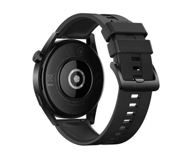 Часовник Huawei Watch GT 3 46mm, Active Jupiter-B29S, 1.43", Amoled, 466x466, PPI 326, 4GB, Bluetooth 5.2 supports BLE/BR/EDR, 5ATM, NFC, GPS, Battery 455 maAh, Black Fluoroelastomer Strap
