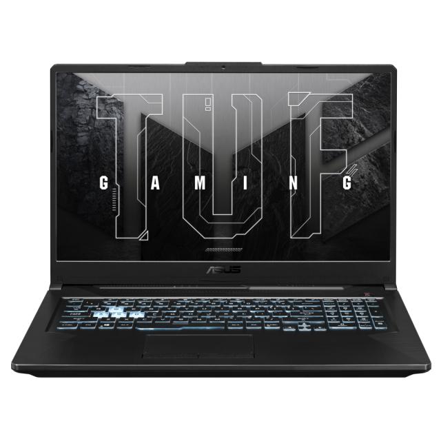 Лаптоп Asus TUF F17 FX706HC-HX007, Intel Core i5-11400H Processor 2.7 GHz (12M Cache, up to 4.5 GHz, 6 Cores), 17.3" FHD AG (1920x1080)144Hz, 16GB DDR4 3200MHz (2x8 GB), PCIE NVME 512GB M.2 SSD, NVIDIA GeForce RTX 3050 4GB GDDR6, WiFi 6, RGB Illum. K