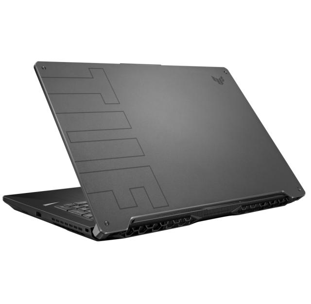 Лаптоп Asus TUF F17 FX706HC-HX007, Intel Core i5-11400H Processor 2.7 GHz (12M Cache, up to 4.5 GHz, 6 Cores), 17.3" FHD AG (1920x1080)144Hz, 16GB DDR4 3200MHz (2x8 GB), PCIE NVME 512GB M.2 SSD, NVIDIA GeForce RTX 3050 4GB GDDR6, WiFi 6, RGB Illum. K