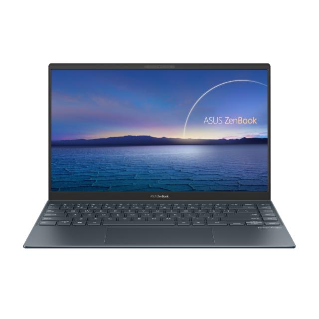 Лаптоп Asus ZenBook UX425EA-WB713R, Intel Core i7-1165G7 2.8 GHz (12MB Cache, up to 4.7 GHz), 14" IPS FHD (1920x1080) 400nits, 16GB LPDDR4 on board, PCIEG3x2 512G SSD,Intel Iris X Graphics,TPM,Win 10 PRO 64 bit, Sleeve, Illum. Keyboard, Grey