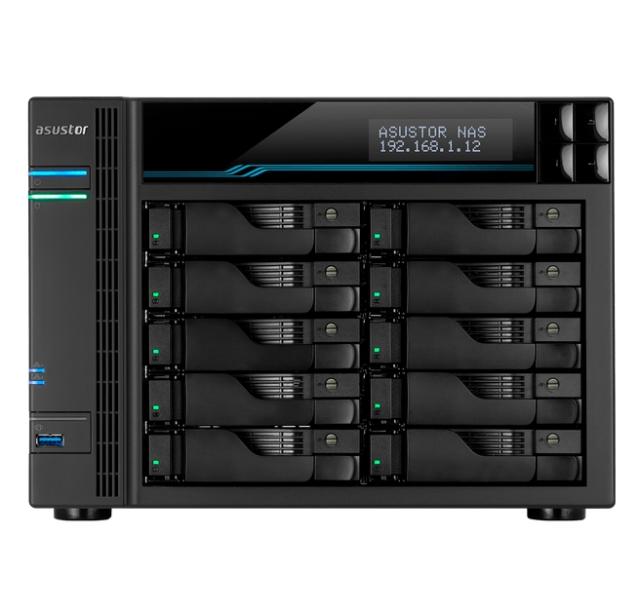 Мрежов сторидж Asustor Lockerstore Pro 10 AS7110T,10 Bay NAS, Intel Xeon Quad-Core E-2224 3.4GHz (up to 4.6GHz) , 8GB DDR4 ECC SODIMM, 2.5GbE x3, 10GbE x1, M.2 Drive Slots x 2, USB 3.2Gen2 x2, USB 3.2Gen1 x1, WOW (Wake on WAN), WOL, System Sleep Mode