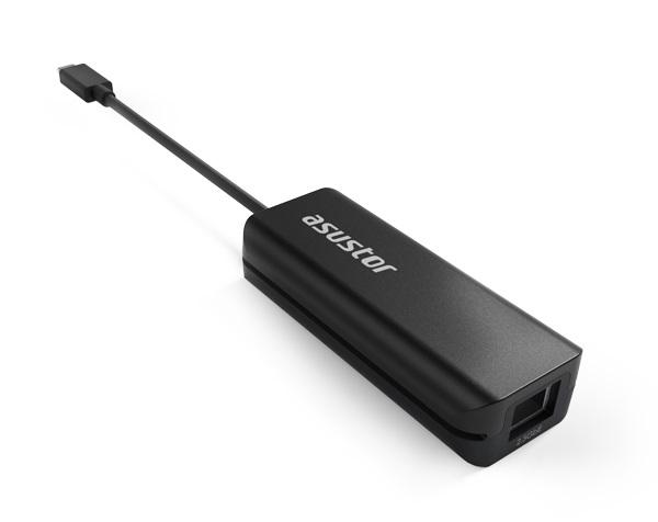 Адаптер Asustor AS-U2.5G, USB3.2 Gen 1 type-c to 2.5GBASE-T Adapter / FG