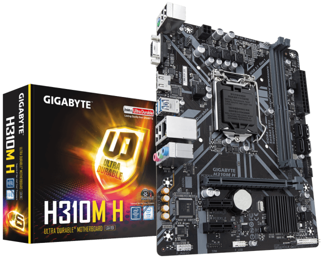 Дънна платка GIGABYTE H310M-H, Socket 1151 (300 Series), 2 x DDR4