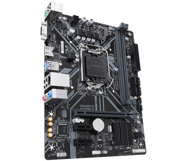 Дънна платка GIGABYTE H310M-H, Socket 1151 (300 Series), 2 x DDR4