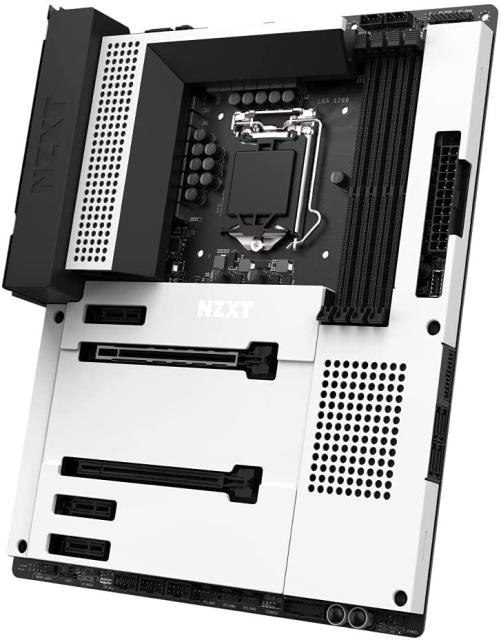 Дънна платка NZXT N7 Z590 Wi-Fi (N7-Z59XT-W1), LGA1200, 4 x DDR4, PCI-E 4.0 (HDMI)(CFX), 4x SATA 6Gb/s, 2x M.2, 1x USB 3.2 Gen 2x2 Type-C, Wi-Fi-, Bluetooth, Matte White,  ATX