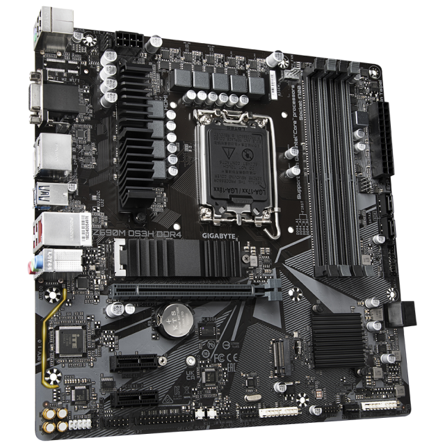 Дънна платка Gigabyte Z690M DS3H, Z690, LGA 1700, DDR4, PCI-E 4.0, (DP&HDMI&VGA), 4x SATA 6Gb/s, 2x M.2, 1x USB Type-C, RGB Fusion, mATX