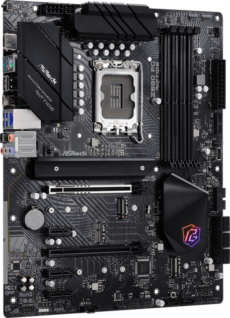 Дънна платка ASRock Z690 PG Riptide, Z690, LGA1700, DDR4, (HDMI)(CF)PCI-E 5.0, 8x SATA 6Gb/s, 3x M.2, 2x USB 3.2 Gen2, Polychrome RGB, ATX