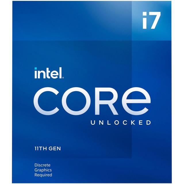 Процесор Intel Core i7-11700KF, (8-ядрен), 3.6/5.0 GHz, 16MB, LGA1200 Box, без охлаждане