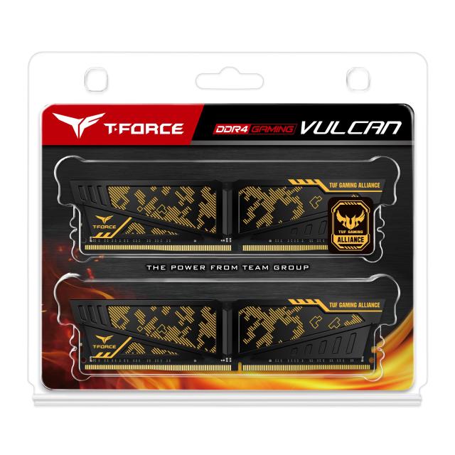 Памет Team Group T-Force Vulcan TUF DDR4 - 16GB (2x8GB) 3200MHz CL16-18-18-38 1.35V