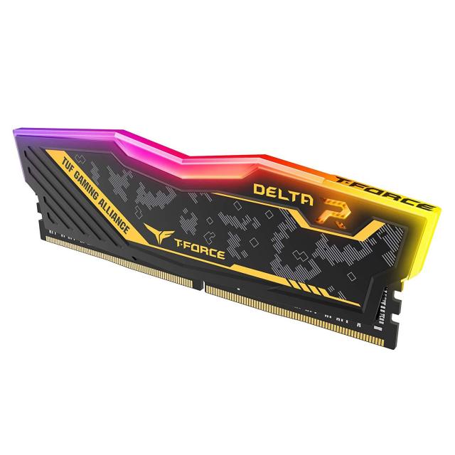 Памет Team Group Delta RGB TUF DDR4 - 16GB 3200MHz, CL16-18-18-38, 1.35V