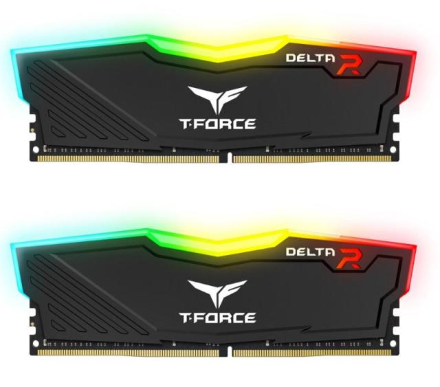 Памет Team Group T-Force Delta RGB Black, DDR4, 64GB (2x32GB), 3600MHz, CL18-22-22-42 1.35V