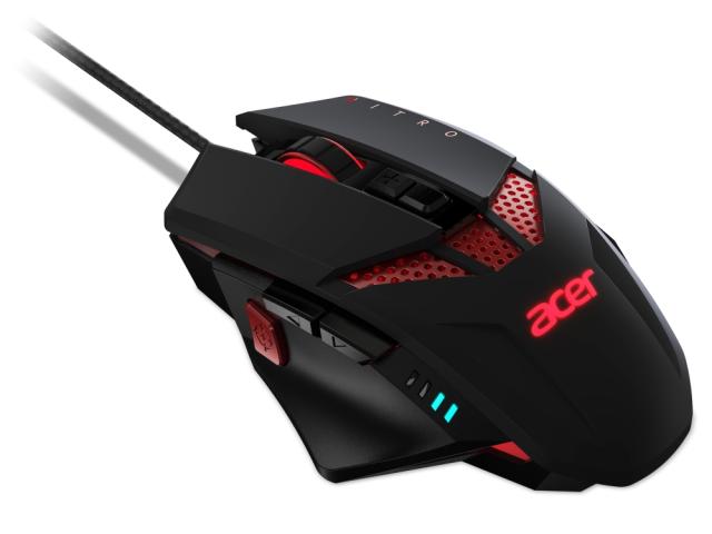 Мишка Acer Nitro Gaming Mouse Retail Pack, up to 4000 DPI, 6-level DPI Switch, 4 x 5g weights to customize, Burst Fire button