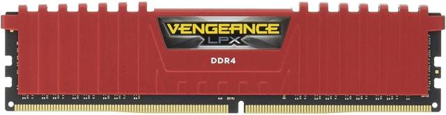 Памет CORSAIR VENGEANCE LPX, 8GB (1 x 8GB), DDR4, 2400MHz, C16, Red