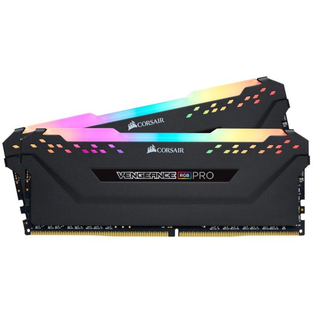 Памет Corsair Vengeance PRO RGB Black 32GB(2x16GB) DDR4 PC4-25600 3200MHz CL16 CMW32GX4M2E3200C16