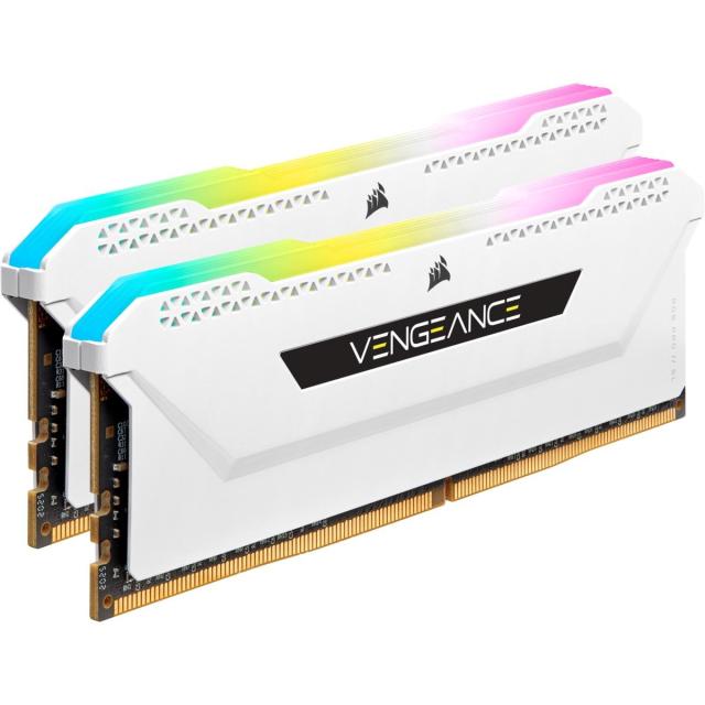 Памет Corsair Vengeance PRO SL RGB White 16GB(2x8GB) DDR4 PC4-25600 3200MHz CL16 CMH16GX4M2E3200C16W
