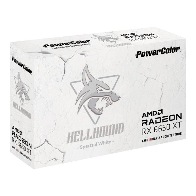 Видеокарта PowerColor HellHound Spectral White OC Radeon RX 6650 XT, 8GB, GDDR6