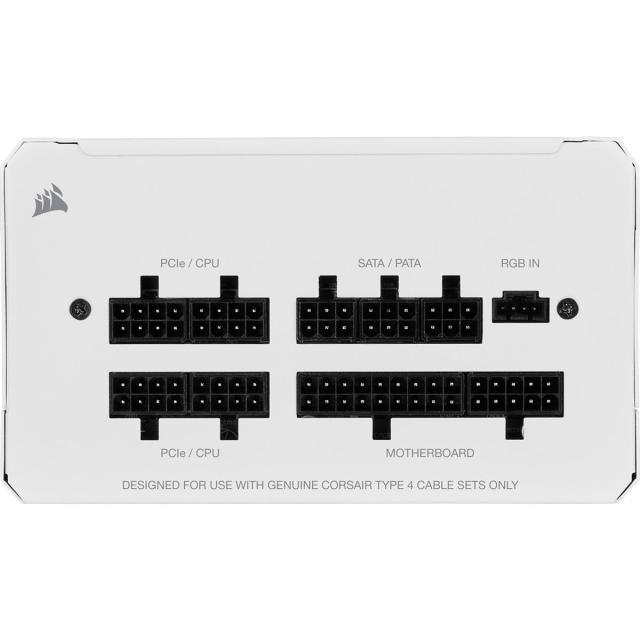 Захранващ блок Corsair CX650F RGB, 80+ BRONZE 650W, Fully Modular, White
