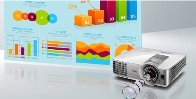 Мултимедиен проектор BenQ MS630ST, Short Throw, DLP, SVGA (800x600), 13000:1, 3200 ANSI lumens, Zoom 1.2x, Glass Lenses, Infographic Mode, Auto Vertical Keystone, VGA, 2xHDMI, S-Video, RCA, USB Type A, Audio in/out, Audio L/R in RCA, RS232, Speaker 1