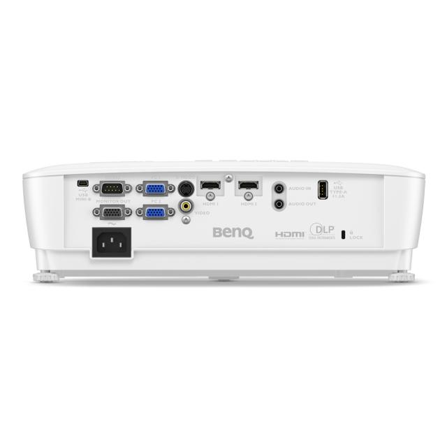 Мултимедиен проектор BenQ MX536, DLP, XGA (1024x768), 20 000:1, 4000 ANSI Lumens, Zoom 1.2x, Glass Lenses, Auto Vertical Keystone, Infographic Mode, Speaker 2W, 2xVGA, 2xHDMI, S-Video, RCA, VGA out,  Audio In/Out, RS232, USB A 1.5A, 2.6 kg, White