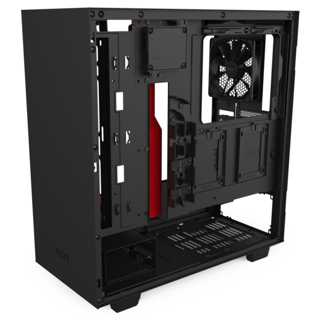 Кутия NZXT H510i Smart Matte Mid-Tower, Black/Red