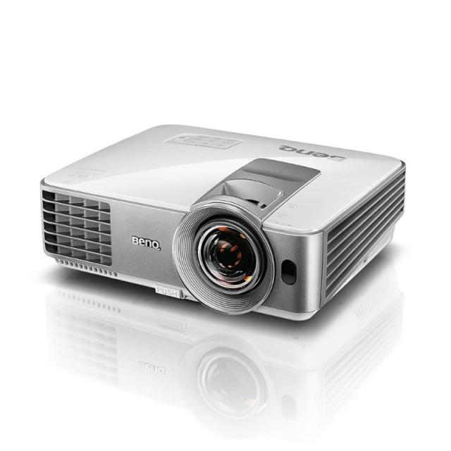 Мултимедиен проектор BenQ MW632ST, Short Throw, DLP, WXGA (1280x800), 13000:1, 3200 ANSI lumens, Zoom 1.2x, 65"@1m, Auto Vertical Keystone, VGA, 2xHDMI, S-Video, RCA, USB Type A 1.5A, Audio in/out, Audio L/R in RCA, RS232, Speaker 10W, Up To 10000 hr