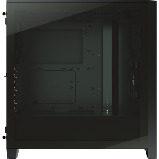 Кутия Corsair 4000D Airflow Mid Tower, Tempered Glass, 1x USB 3.1 Type C, 1x USB 3.0, 1x Audio in/out, Черно