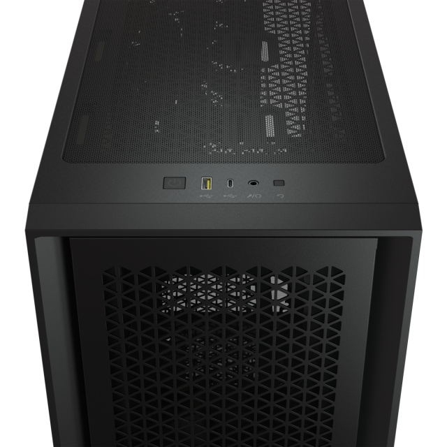 Кутия Corsair 4000D Airflow Mid Tower, Tempered Glass, 1x USB 3.1 Type C, 1x USB 3.0, 1x Audio in/out, Черно