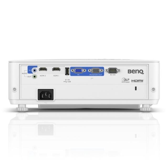 Мултимедиен проектор BenQ MU613, DLP, WUXGA (1920 x1200), Brightness 4000 AL, 10,000:1, 1.1X zoom (1.5 - 1.65), 15,000 hrs lamp life (LampSave mode), 2.8 kg, Noise 29dB (eco), USB Type A x1 (1.5A), Speaker 2W x1, HDMI x2 (1 with MHL), Audio-in, Audio